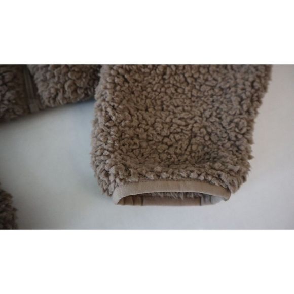 SKIMS AP-ZIP-0878 Womens Sz XL Desert Teddy High Pile Fleece Crop Zip Jacket $90 - Picture 7 of 12